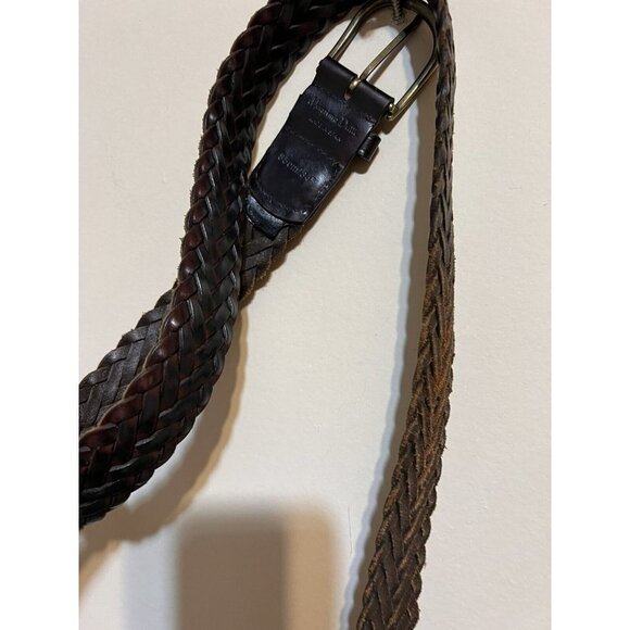 Mossimo Ditto Dark Brown Leather Buckle Belt  Size 34 Made In Spain - Picture 3 of 5